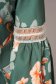 Rochie LaDonna verde-deschis eleganta in clos cu maneci clopot si decolteu la baza gatului cu imprimeu floral 4 - StarShinerS.ro