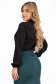 Bluza dama din voal neagra cu croi pe corp si guler tip esarfa - StarShinerS 2 - StarShinerS.ro