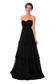 Ana Radu luxurious long cloche corset black dress with ruffle details and naked shoulders 1 - StarShinerS.com