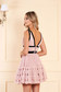 Ana Radu lightpink dress luxurious short cut cloche from tulle velvet insertions sleeveless with deep cleavage 3 - StarShinerS.com
