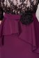 Rochie mov de ocazie tip creion din stofa elastic si dantela cu peplum in talie 4 - StarShinerS.ro