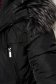 Black casual jacket from slicker with inside lining with pockets with faux fur accessory 4 - StarShinerS.com