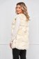 Gilet with easy cut from ecological fur with inside lining cream with pockets 4 - StarShinerS.com
