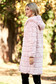 Blana SunShine roz deschis elegant din blana ecologica captusit pe interior cu buzunare 4 - StarShinerS.ro
