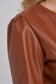 Rochie din piele ecologica maro midi in clos cu accesoriu tip curea - SunShine 6 - StarShinerS.ro