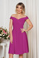 StarShinerS purple occasional elegant cloche dress with a cleavage off-shoulder flexible thin fabric/cloth 6 - StarShinerS.com