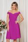 StarShinerS purple occasional elegant cloche dress with a cleavage off-shoulder flexible thin fabric/cloth 5 - StarShinerS.com
