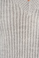 Rochie SunShine gri casual midi din material tricotat cu un croi drept cu decolteu in v si maneci lungi 5 - StarShinerS.ro