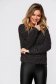 Black sweater loose fit knitted fabric 1 - StarShinerS.com
