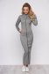 Grey dress casual daily long pencil with turtle neck knitted arched cut 1 - StarShinerS.com