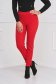 StarShinerS red trousers office high waisted slightly elastic fabric with pockets conical 1 - StarShinerS.com