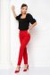 Pantaloni din stofa usor elastica rosii conici cu talie inalta - StarShinerS 1 - StarShinerS.ro