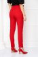 High-Waisted Red Tapered Trousers made from Slightly Stretchy Fabric - StarShinerS 3 - StarShinerS.com