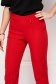 High-Waisted Red Tapered Trousers made from Slightly Stretchy Fabric - StarShinerS 4 - StarShinerS.com