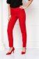 High-Waisted Red Tapered Trousers made from Slightly Stretchy Fabric - StarShinerS 2 - StarShinerS.com
