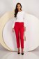 Red trousers high waisted conical long slightly elastic fabric - StarShinerS 1 - StarShinerS.com