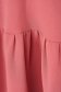Rochie StarShinerS roz de zi cu croi larg fara captuseala cu maneci trei-sferturi si volanase la baza rochiei 4 - StarShinerS.ro