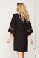 Dress StarShinerS black occasional cloth midi flared cut with inside lining bell sleeves 2 - StarShinerS.com