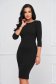 - StarShinerS black dress midi pencil crepe with rounded cleavage 2 - StarShinerS.com