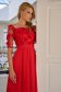 Asymmetric Red Veil and Lace Dress in Flare - StarShinerS 6 - StarShinerS.com