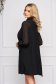 Black dress elegant short cut from veil fabric a-line long sleeved 2 - StarShinerS.com