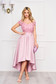 Rochie StarShinerS roz prafuit asimetrica de ocazie din satin cu umeri goi si aplicatii cu paiete 3 - StarShinerS.ro
