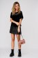 Black women`s blouse casual velvet flared with bright details 3 - StarShinerS.com