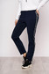 Darkblue trousers office conical high waisted horizontal stripes cloth with pockets 6 - StarShinerS.com