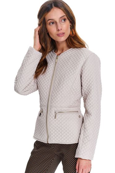 Coats & Jackets, Cream jacket casual short cut with pockets - StarShinerS.com