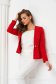 Red jacket slightly elastic fabric short cut tented with frilled waist - StarShinerS 6 - StarShinerS.com