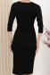 Rochie din crep neagra pana la genunchi tip creion cu decolteu petrecut - StarShinerS 4 - StarShinerS.ro