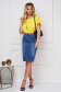 Blue skirt casual pencil denim high waisted 2 - StarShinerS.com