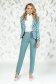 Jacket turquoise elegant long sleeved dots print 3 - StarShinerS.com