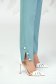 Pantaloni PrettyGirl turcoaz eleganti cu un croi drept cu talie medie cu buzunare 3 - StarShinerS.ro