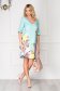 Mint StarShinerS elegant midi flared dress cloth bell sleeves with floral print 3 - StarShinerS.com