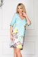 Mint StarShinerS elegant midi flared dress cloth bell sleeves with floral print 1 - StarShinerS.com