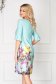 Mint StarShinerS elegant midi flared dress cloth bell sleeves with floral print 2 - StarShinerS.com