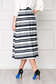 StarShinerS darkblue skirt office midi cloche with pockets with stripes 2 - StarShinerS.com