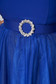 Rochie albastra scurta de ocazie asimetrica in clos din tul fara bretele 4 - StarShinerS.ro