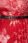 Red dress short cut daily cloche thin fabric folded up with floral print 4 - StarShinerS.com