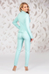 Turquoise conical trousers slightly elastic fabric 4 - StarShinerS.com