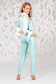 Turquoise conical trousers slightly elastic fabric 2 - StarShinerS.com