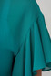 Women`s blouse StarShinerS green elegant from veil fabric flared short sleeve with ruffle details 4 - StarShinerS.com