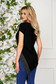 StarShinerS black women`s blouse casual long flared jersey with fringes 2 - StarShinerS.com