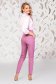 Lightpink trousers elegant straight medium waist with pockets 5 - StarShinerS.com
