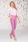 Lightpink trousers elegant straight medium waist with pockets 6 - StarShinerS.com