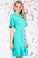 Turquoise dress elegant cloche short cut with button accessories large sleeves 1 - StarShinerS.com