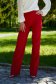 Pantaloni din stofa usor elastica rosii lungi evazati cu talie inalta - StarShinerS 6 - StarShinerS.ro