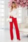 Pantaloni din stofa elastica rosii lungi evazati - StarShinerS 5 - StarShinerS.ro