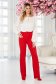 Pantaloni din stofa elastica rosii lungi evazati - StarShinerS 4 - StarShinerS.ro